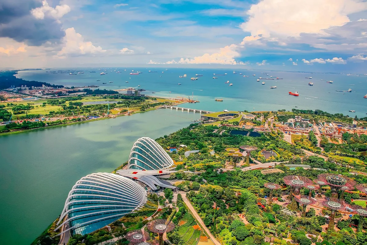 singapore, flower dome, nature, flower background, greenhouse, flower, dome, botanical, botanical garden, gardens by the bay, nature park, bird's eye view, beau